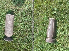 The bronze vases stolen from Oxford Memorial Park Cemetery on June 30. (Submitted)