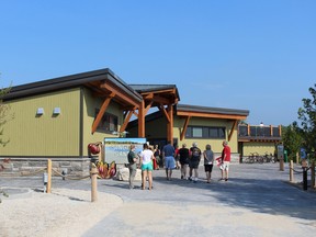 Parks Canada held a re-opening ceremony on Canada Day, with about 200 in attendance, to showcase Bruce Peninsula National Park's Singing Sands day-use area's new $3.5 million visitor facilities just south of Tobermory. Photo by Zoe Kessler/Wiarton Echo