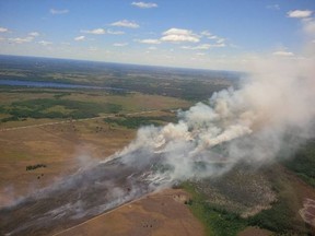 Aviation, Forest Fire and Emergency Services responded to a fire Friday after a request for assistance from the Ramara Fire Department. Midhurst 2 is about eight kilometres east of Beaverton, about 20 hectares in size and not yet under control. AFFES assisted four CL415 water bombers and one birddog aircraft Friday afternoon. The Ramara Fire Department is now on scene.
Ministry Photo