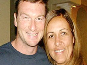 Former "Survivor" producer Bruce Beresford-Redman pictured with his wife Monica Beresford-Redman, who was killed in April in Cancun, City. (CBS/The Early Show)