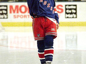 The end of an age. April 18, 1999 was the Rangers' last game of the season and the last NHL game of Gretzky's career. Despite the game ending in an overtime loss to the Penguins at home, Gretzky left on a high note by contributing one last point - an assist to a Brian Leetch goal. (CRAIG ROBERTSON/QMI Agency)