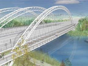 The Strandherd-Armstrong bridge is due to open in early 2012. City of Ottawa image