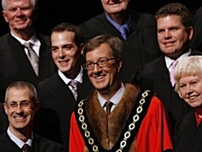 Mayor Jim Watson with the members of the 2010-2014 City of Ottawa Council. 
(Darren Brown/Ottawa Sun)