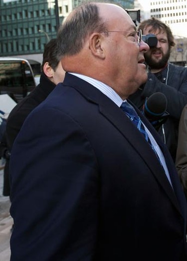 Scotty Bowman attends the funeral of former NHL coach Pat Burns being held in Montreal on Monday, November 29, 2010. (Michel Desbiens/QMI AGENCY)