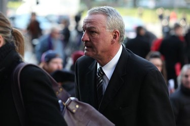 Mario Tremblay attends the funeral of former NHL coach Pat Burns being held in Montreal on Monday, November 29, 2010. (Michel Desbiens/QMI AGENCY)