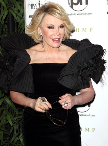 Comedian and author Joan Rivers battled bulimia for years after the tragic suicide of her husband Edgar Rosenberg. (Judy Eddy/WENN.COM)