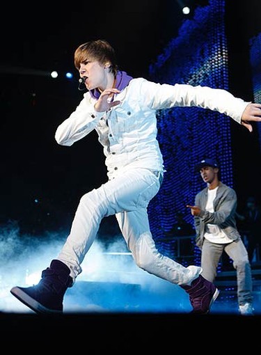 Teen pop sensation Justin Bieber performs in his first major arena show at the Air Canada Centre on Aug. 21, 2010. Biebs, as he's known to his fans, is just 16-years-old and was discovered via YouTube when his performance at a local talent contest was posted online. (CRAIG ROBERTSON, Toronto Sun)