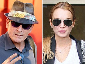 Charlie Sheen and Lindsay Lohan (WENN.COM)