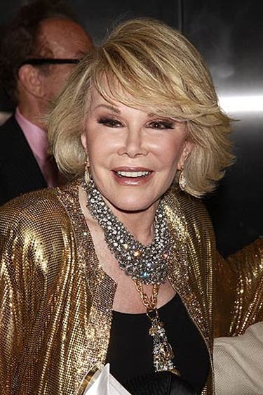 In this Sept. 1, 2010 file photo, Joan Rivers attends opening night of the Off-Broadway production of 'It Must Be Him' at the Peter J. Sharp Theatre in New York City. (WENN.com)