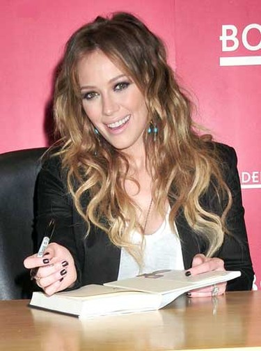 Actress and singer Hilary Duff signed copies of her new book 'Elixir' at Borders bookstore on Columbus Circle in New York City On Oct. 11, 2010. (Patricia Schlein, WENN.com)