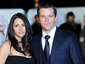 Matt Damon and wife Luciana. (WENN.COM file photo)
