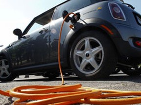 Electric cars are all fine and good, but what about the cords? QMI Agency file photo