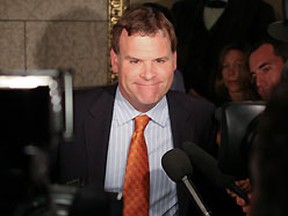 Conservative MP John Baird speaks to the media after Question Period outside of the House of Commons Sept 24, 2010 in Ottawa.  (ANDRE FORGET/QMI AGENCY)