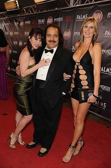 Toronto's own Velvet Skye is seen with porn legend Ron Jeremy and Raveness at this year's porn awards in Las Vegas, Nevada.