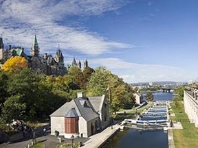 The Rideau Canal, with Canada's Parliament Buildings in the background. (Shutterstock)