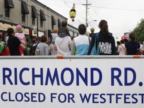 Hundreds of people enjoy the sights and sounds of the annual street festival Westfest. 
Tony Caldwell/QMI Agency file photo