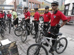 The Downtown Winnipeg Biz Downtown Bike Patrol has partnered with Mountain Equipment Co-op. (MARCEL CRETAIN/Winnipeg Sun file photo)
