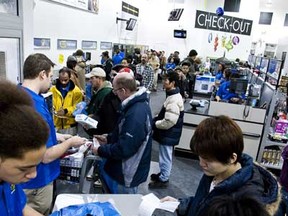 Last Boxing Day, the Best Buy location on Merivale Rd. was busy with shoppers looking for deals. (ERROL MCGIHON/QMI Agency)