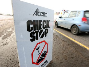 A CheckStop in Edmonton. (David Bloom/Edmonton Sun/QMI Agency)