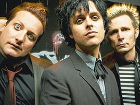 Green Day: (From left) Tre Cool, Billie Joe Armstrong and Mike Dirnt.