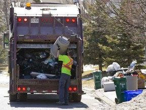 Garbage collection in Ottawa. (Errol McGihon/Ottawa Sun)