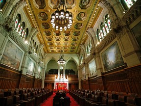 A view shows the Senate Chamber on Parliament Hill in Ottawa. (REUTERS/Chris Wattie)