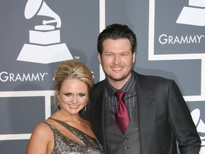 Blake Shelton and Miranda Lambert The 53rd Annual Grammy Awards at the Staples Center in Los Angeles in this February 2011 file photo. (Adriana M. Barraza/WENN.com)
