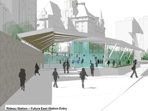 May 17, 2011 -- Illustration of the future Rideau station on Ottawa's light-rail line, which is scheduled to open in 2018. City of Ottawa image