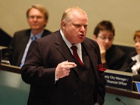 Mayor Rob Ford. (CRAIG ROBERTSON/Toronto Sun files)