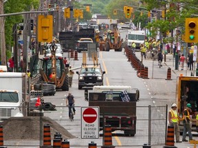 Shown here is construction last year on Bank Street. Another stretch running south from Billings Bridge is set to get a facelift.
(Errol McGihon/Ottawa Sun file photo)
