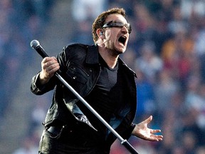 U2's Bono. (Amber Bracken/QMI Agency file photo)