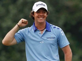 Rory McIlroy celebrates winning the 2011 U.S. Open at Congressional Country Club in Bethesda, Md. (REUTERS/Kevin Lamarque)