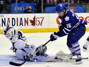 Leafs forward Clarke MacArthur (No. 16) appears headed for salary arbitration. (Reuters)