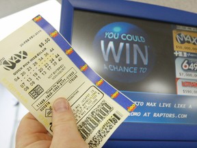 The holder of a winning $50-million Lotto Max from October 7, 2011, ticket hasn't come forward yet to cash it in. (QMI Agency file photo)