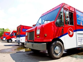 Canada Post trucks. (Postmedia Network files)