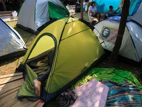 A file photo shows a tent. (REUTERS)
