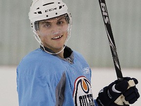 Dillon Simpson, son of former Oiler Craig Simpson looks on during the Edmonton Oilers 2011 Development Camp at Millennium Place in Sherwood Park, Alberta on Monday July 4, 2011. PERRY NELSON - EDMONTON SUN / QMI AGENCY