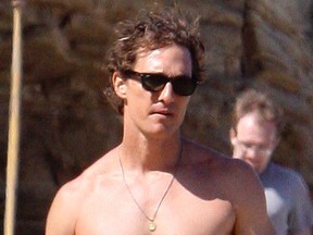 Matthew McConaughey is known for taking his shirt off at every given opportunity (try to think of a time – either on or off a movie set – where he doesn’t take his shirt off) – but with his cut physique – we forgive him. (WENN.COM)