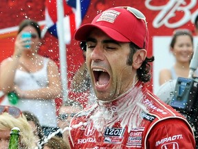 Dario Franchitti finished third at Pocono on Sunday. (Reuters)