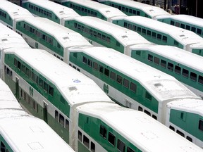 GO Transit train cars. (Toronto Sun files)