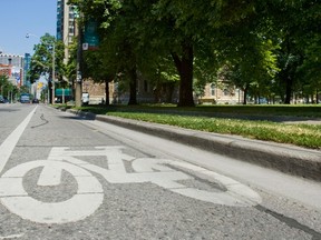 Bike lanes along Jarvis. (ERNEST DOROSZUK/Toronto Sun files)