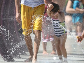 City spray pads have already opened for the summer throughout Winnipeg. Outdoor swimming and wading pools will begin opening in the next few weeks. (Winnipeg Sun files)