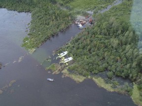 MANFF has given up duties to assist 2011 flood evacuees as questions mount as to how the organization spent federal aid money. Here's a file photo of work on an access road northeast of Lake St. Martin, where many of the evacuees used to reside. (COURTESY GOVERNMENT OF MANITOBA)
