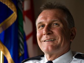 Edmonton Police Chief Rod Knecht poses for a portrait in his office at Police Headquarters in Edmonton, Alta., on Tuesday, June 14 2011. (AMBER BRACKEN/EDMONTON SUN)