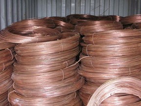Copper wiring like this was stolen from three different locations in the past month, said police. Two men are in custody in connection with the thefts. (QMI Agency files)
