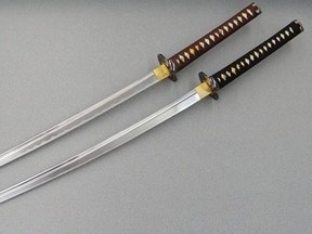 A file photo shows samurai swords. (QMI Agency files)