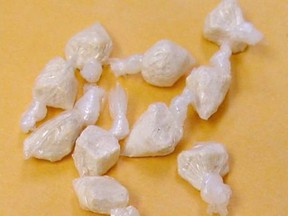 Bags of crack cocaine seized by Ottawa police.