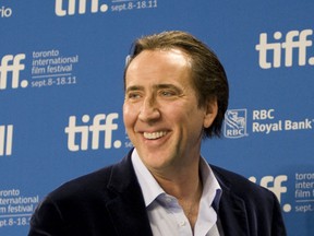 Nicolas Cage at the Toronto International Film Festival promoting their movie "Trespass" at the Bell Lightbox press conference on Sept, 14, 2011. (Stan Behal/QMI Agency)