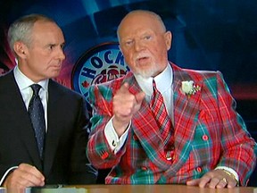 Hockey Night in Canada's Don Cherry and Ron MacLean.