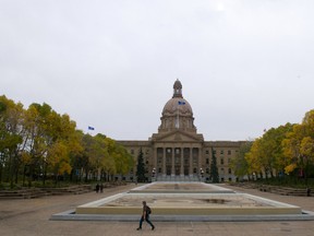 The Alberta legislature grounds.